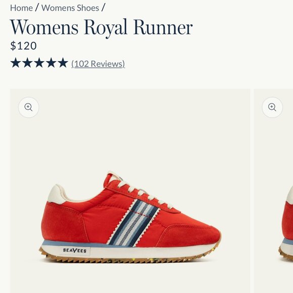 NEVER WORN! SeaVees Women's Royal Runner - Tan & Blue - Women's 8.5 - Picture 6 of 6